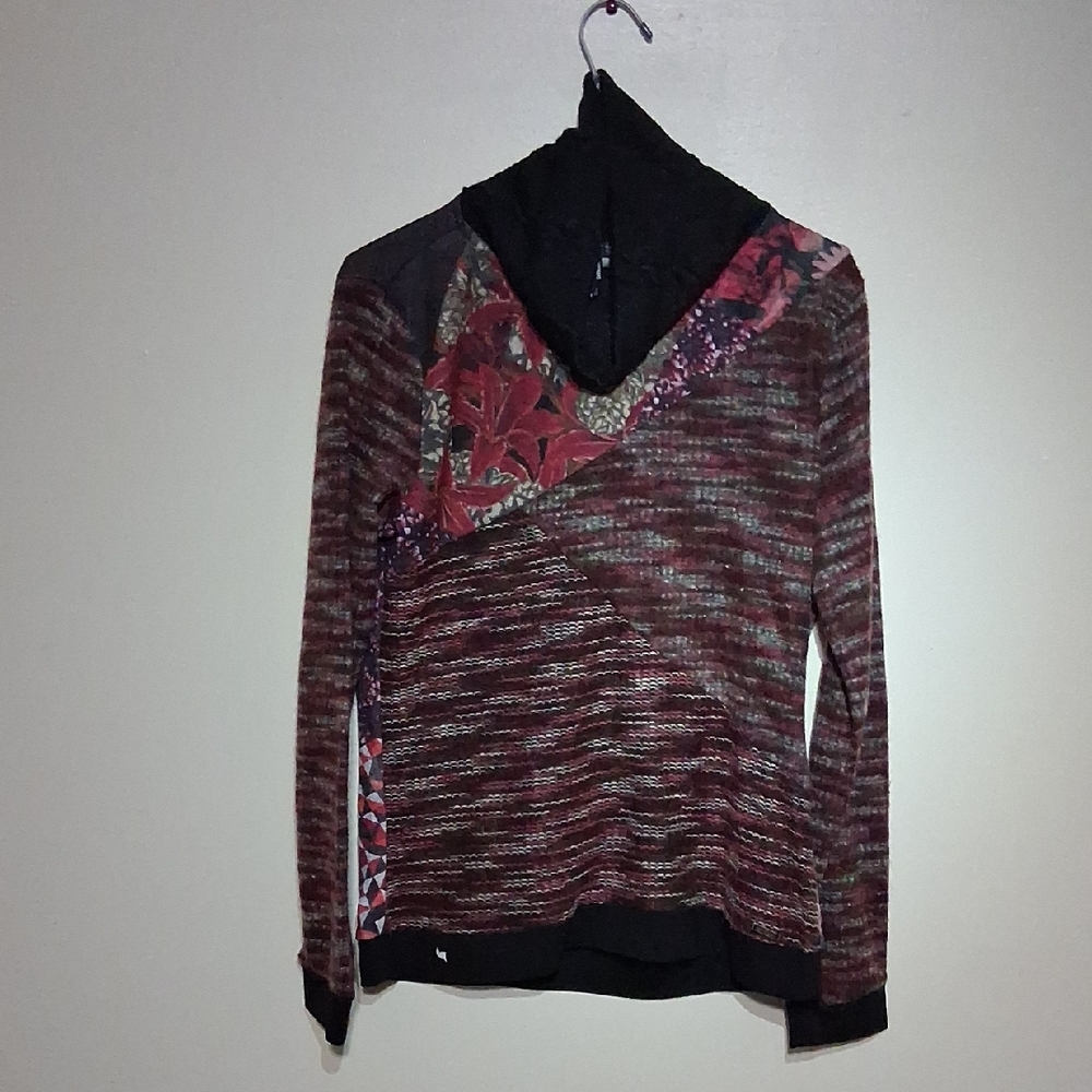 Elegant Multicolor Cowl Neck Sweater